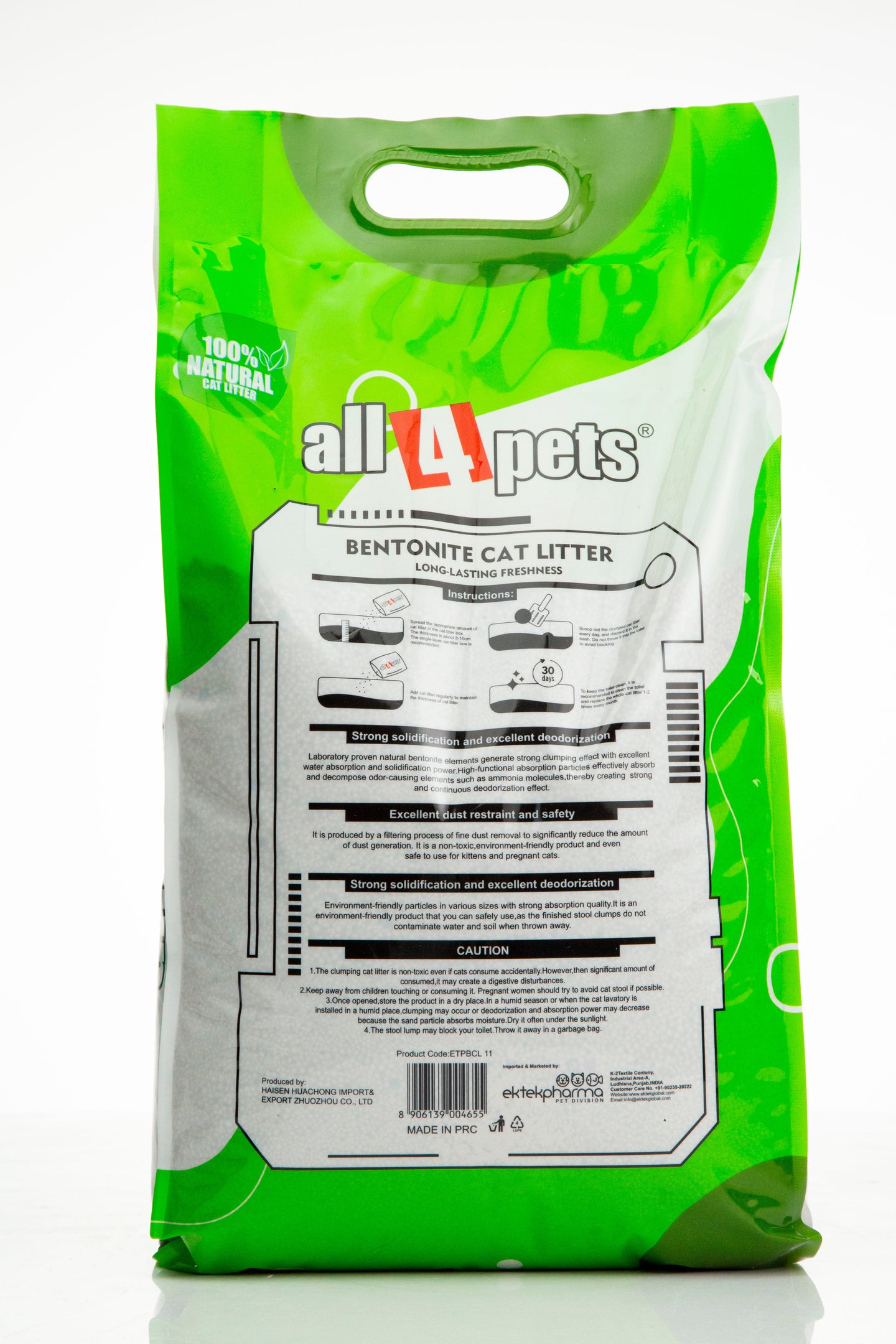 ALL4PETS BENTONITE CAT LITTER LONG-LASTING FRESHNESS